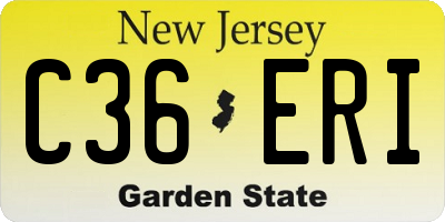 NJ license plate C36ERI