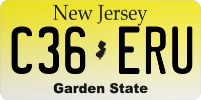 NJ license plate C36ERU