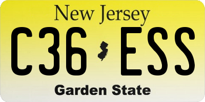 NJ license plate C36ESS