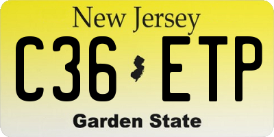 NJ license plate C36ETP