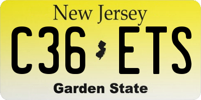 NJ license plate C36ETS