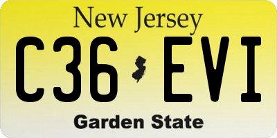 NJ license plate C36EVI