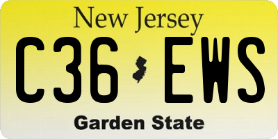 NJ license plate C36EWS
