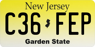 NJ license plate C36FEP