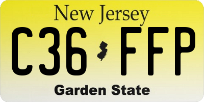 NJ license plate C36FFP