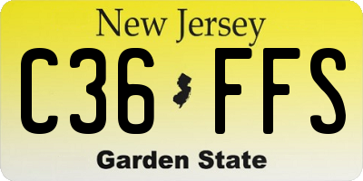 NJ license plate C36FFS