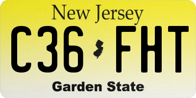 NJ license plate C36FHT