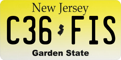 NJ license plate C36FIS