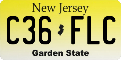 NJ license plate C36FLC