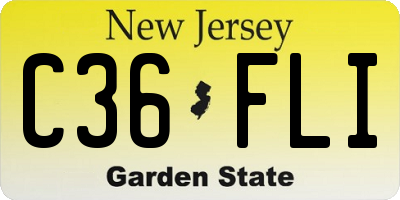 NJ license plate C36FLI