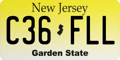 NJ license plate C36FLL