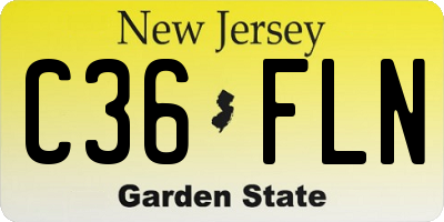NJ license plate C36FLN
