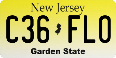 NJ license plate C36FLO