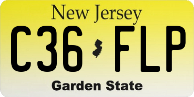 NJ license plate C36FLP