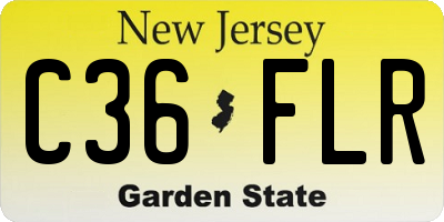 NJ license plate C36FLR