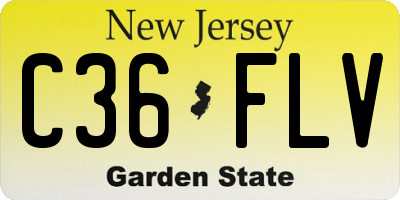 NJ license plate C36FLV