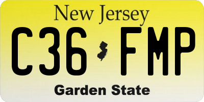 NJ license plate C36FMP