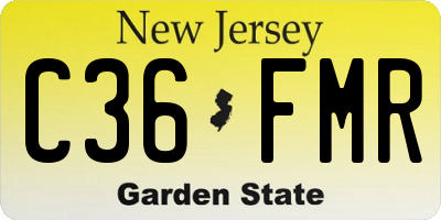 NJ license plate C36FMR