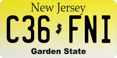 NJ license plate C36FNI