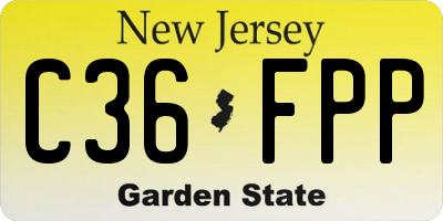 NJ license plate C36FPP