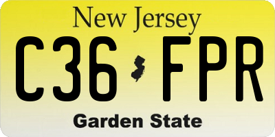 NJ license plate C36FPR