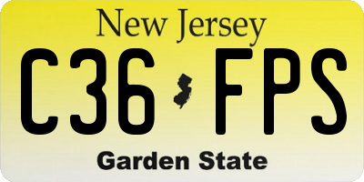NJ license plate C36FPS