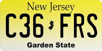 NJ license plate C36FRS