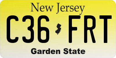 NJ license plate C36FRT