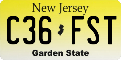 NJ license plate C36FST