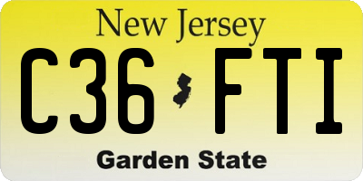 NJ license plate C36FTI