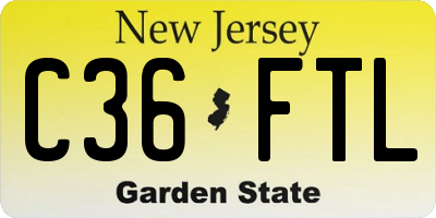 NJ license plate C36FTL