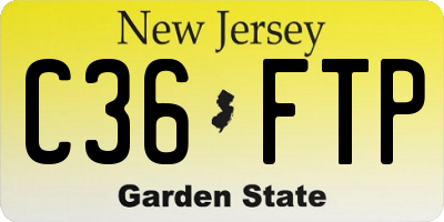 NJ license plate C36FTP