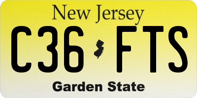NJ license plate C36FTS