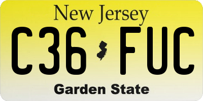 NJ license plate C36FUC
