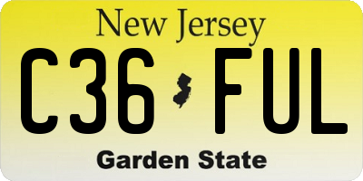 NJ license plate C36FUL