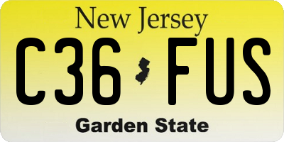 NJ license plate C36FUS