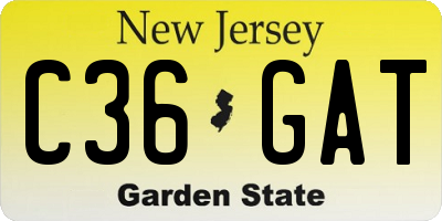 NJ license plate C36GAT