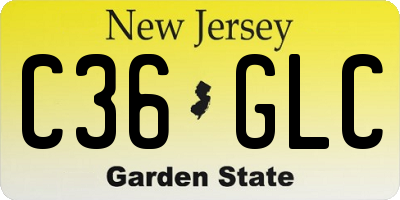 NJ license plate C36GLC