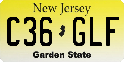 NJ license plate C36GLF