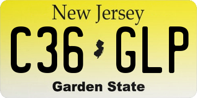 NJ license plate C36GLP