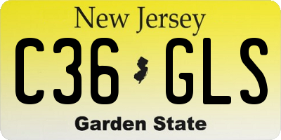 NJ license plate C36GLS