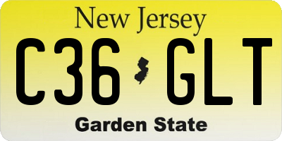NJ license plate C36GLT
