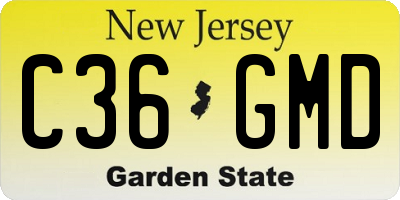 NJ license plate C36GMD