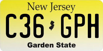 NJ license plate C36GPH