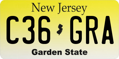 NJ license plate C36GRA
