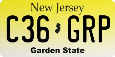 NJ license plate C36GRP