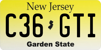 NJ license plate C36GTI