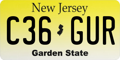 NJ license plate C36GUR