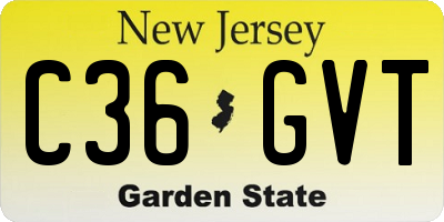 NJ license plate C36GVT