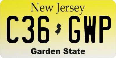 NJ license plate C36GWP